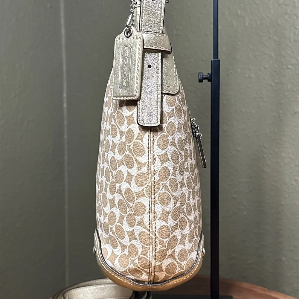 COACH Chelsea Heritage Stripe Hobo/Shoulder Bag - Picture 4 of 17